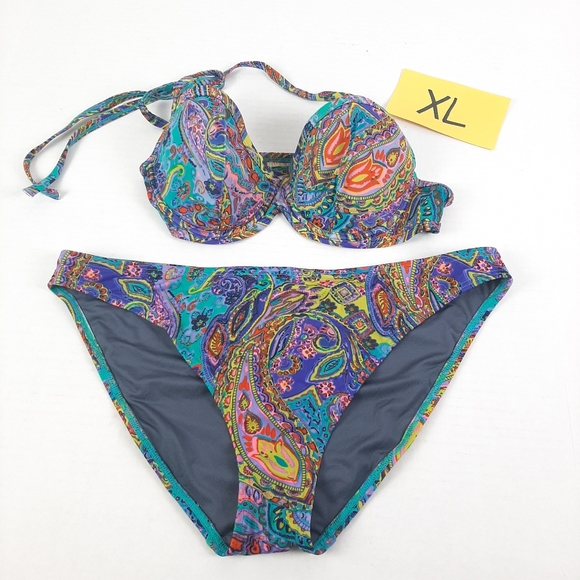 Victoria's Secret Other - 🌈3 for $18 Victoria's Secret Bathing Suit 2 Piece Set Top 36C Bottoms Size XL
